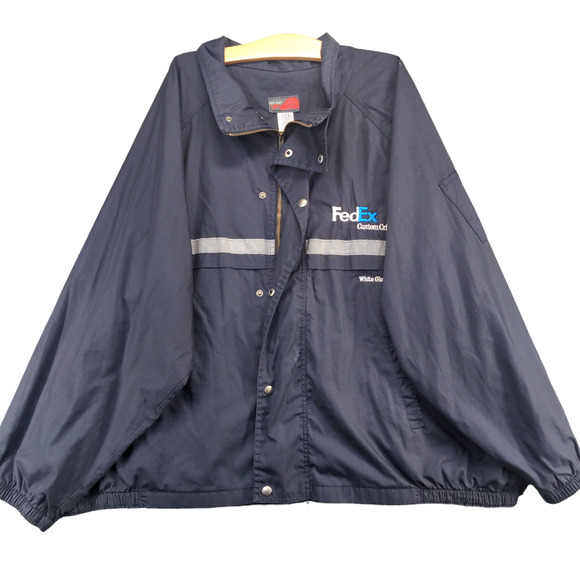 Red Kap Men's FedEx White Glove Services Uniform Jacket Blue Size XXL - Picture 1 of 12